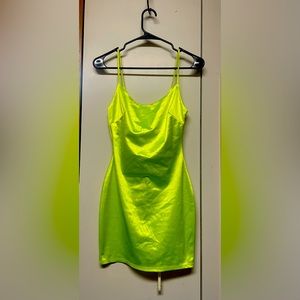 Cute short Neon yellow dress